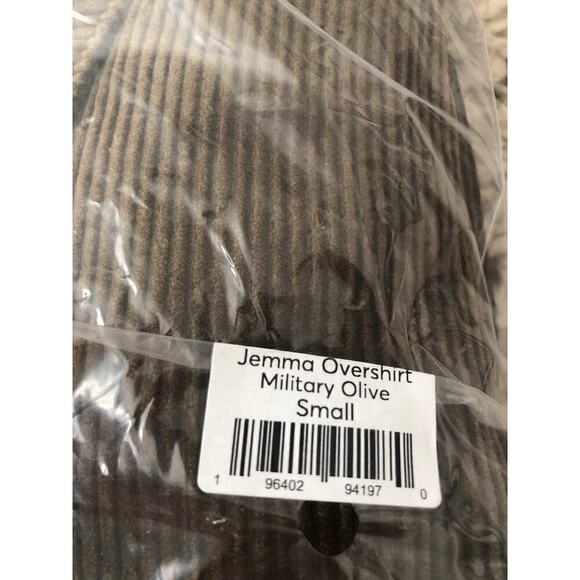 Marine Layer Jemma Overshirt Corduroy Trucker Jacket Military Olive Green NWT S - Picture 6 of 10